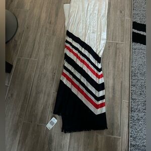New Krazy Kat Navy and Coral striped Scarf or shawl